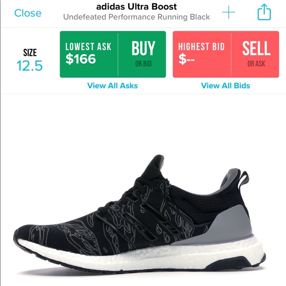 adidas ultra boost undefeated performance running black